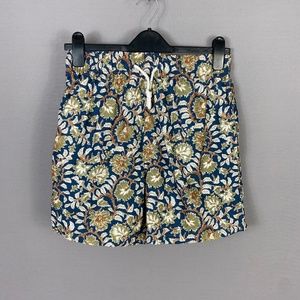 Slate and Stone Mens swimsuit Swim Trunks in Navy Leaves Branches Size S…